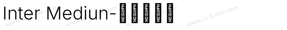 Inter Mediun字体转换